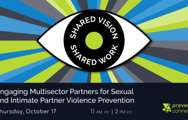 Shared Vision, Shared Work: Engaging Multisector Partners for Sexual and Intimate Partner Violence Prevention