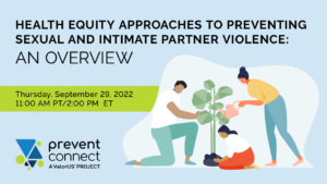 Graphic for Health Equity approaches to prevention