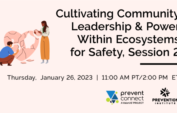 Cultivating Community Leadership & Power Within Ecosystems for Safety Session 2