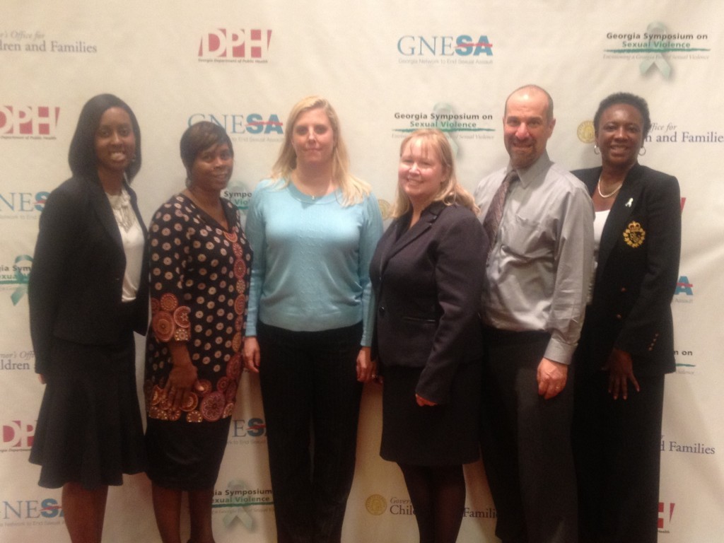 PreventConnect's David Lee with the organizers of the Georgia Symposium on Sexual Violence from the Georgia Network to End Sexual Assault, Governor's Office for Children and Families, and the Georgia Department of Public Health.