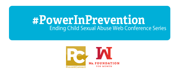 web conference logo "#PowerInPrevention" with Prevent Connect and Ms. Logos