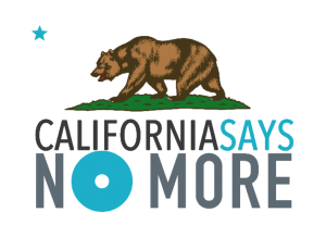 California Says No MOre with grizzley bear from California flag