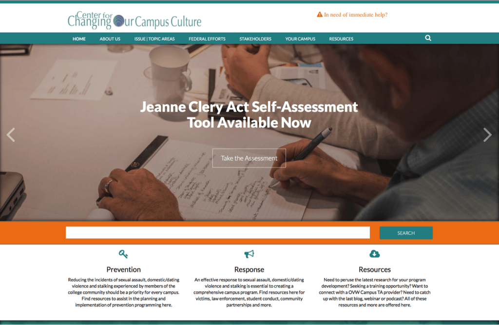 home page of http://www.changingourcampus.org/