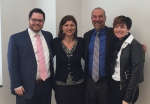 Left to Right: Alex Leslie, Ann Brandon , David Lee and Vanessa Stampel 