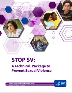 COver of CDC STOP SV: A Technical Package to Prevent Sexual Violence
