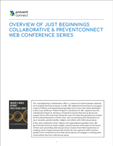 Screenshot of the first page of the summaries. Access the summaries here: http://www.preventconnect.org/wp-content/uploads/2019/03/JBC-Web-Conference-2019-Summaries.pdf