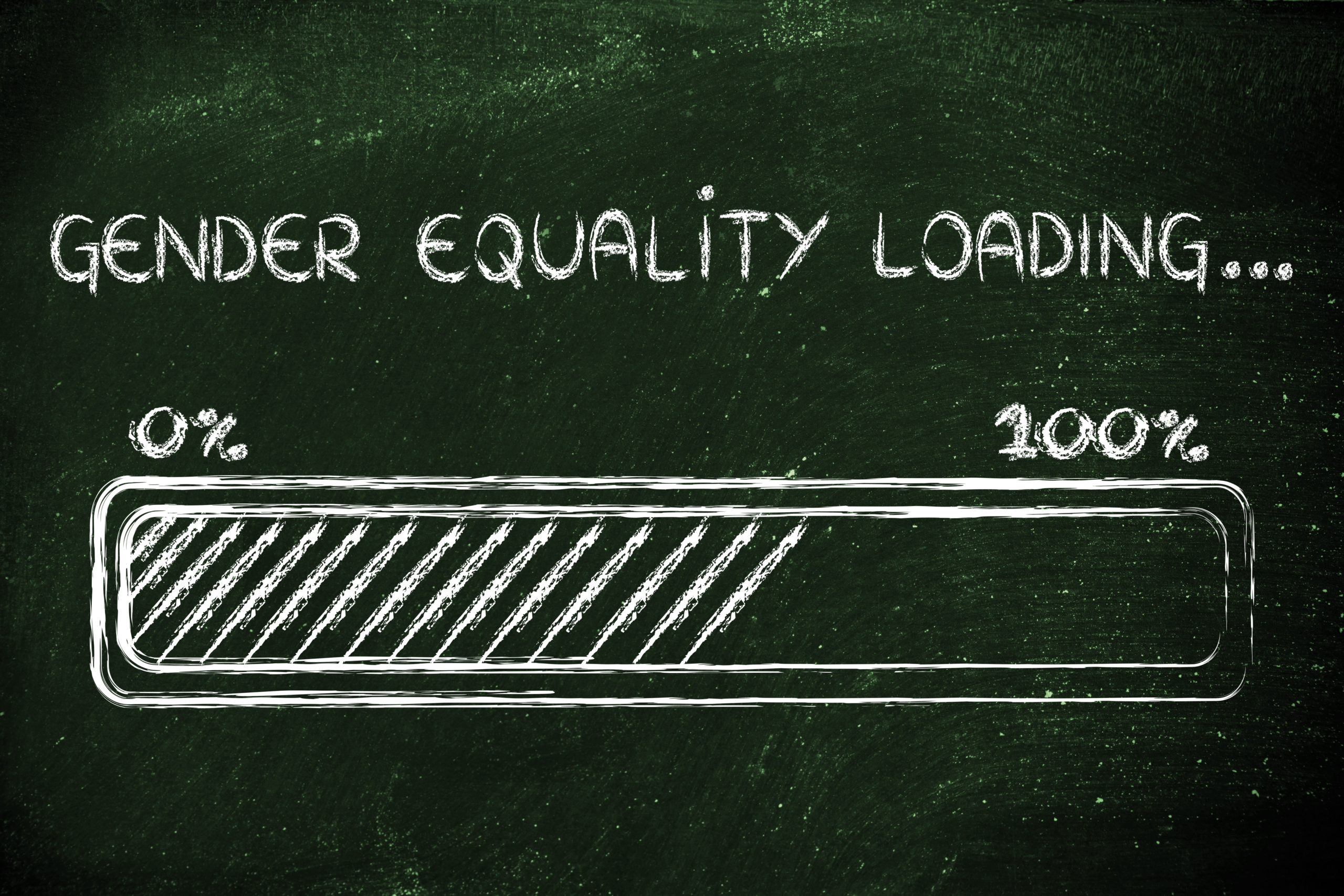 progress bar metaphorically loading more gender equality