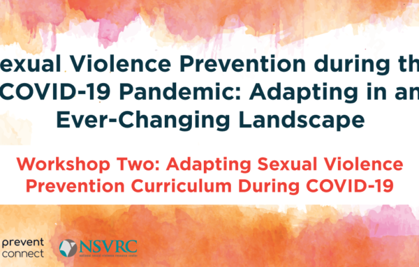 Adapting Sexual Violence Prevention Curriculum During COVID-19