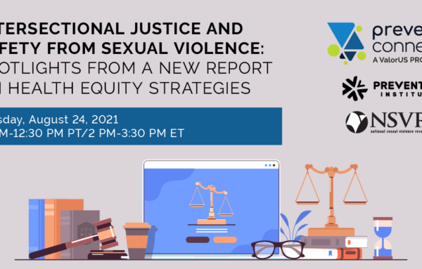 Intersectional justice and safety from sexual violence: Spotlights from a new report on health equity strategies
