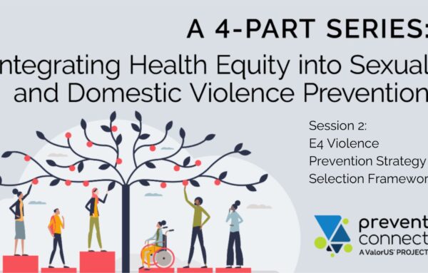 Integrating Health Equity Into Sexual and Domestic Violence Prevention: E4 Violence Prevention Strategy Selection Framework (Session 2)